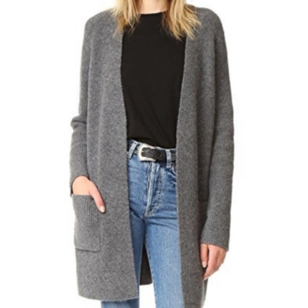 Madewell Gray Dylan Ribbed Open Cardigan Size Xs